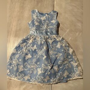 Wonder Nation Blue and White Butterfly Dress
